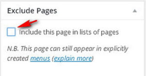 Exclude Pages